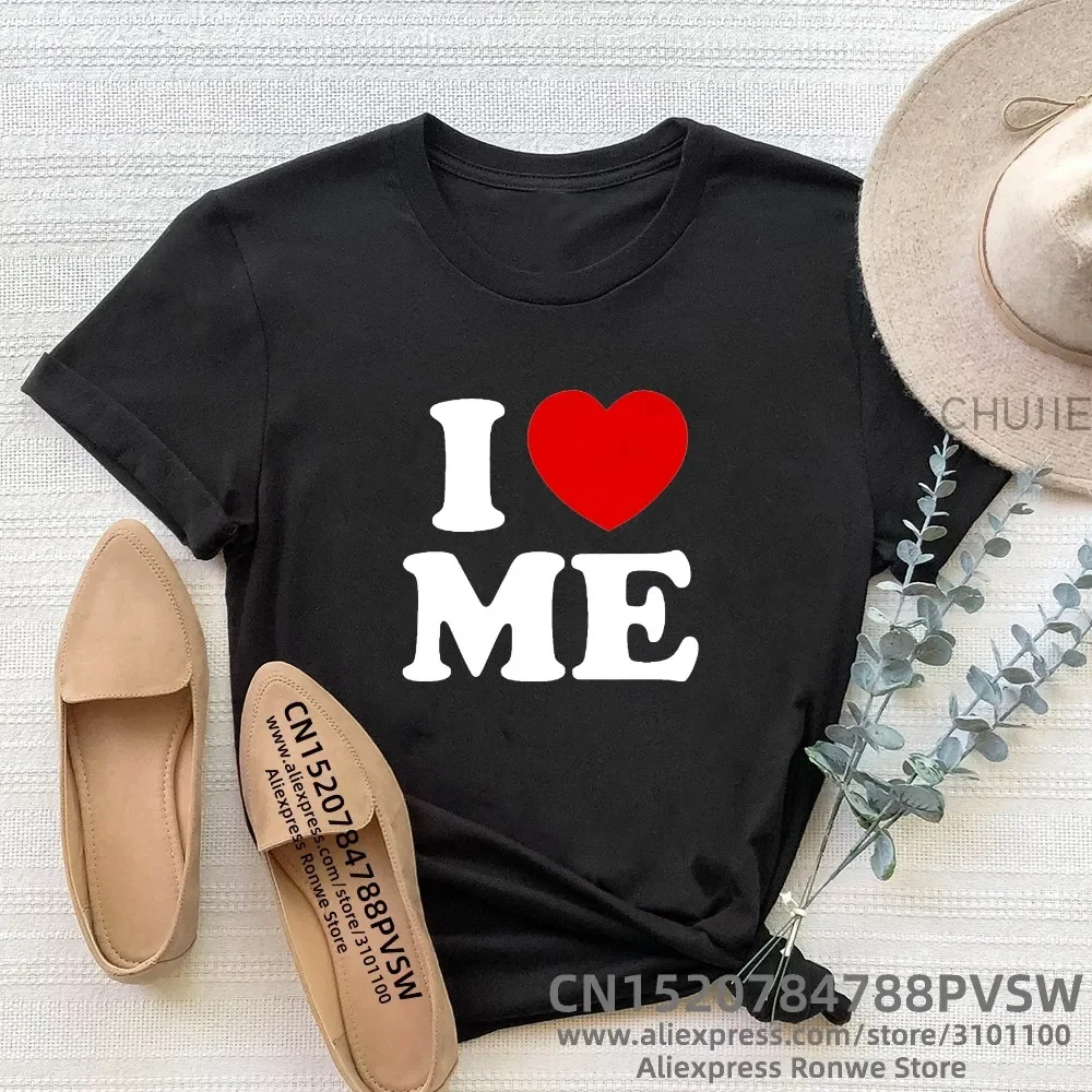 Women Fashion T-shirt Girl 2000s Vintage Fashion Tee Tops Clothing I Love Me Graphic 2000s korean