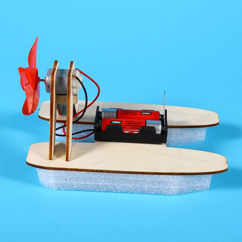 DIY Hausgemachte Hovercraft Schnellboot Wind Power Boot Modell Kinder Wissenschaft Und Technologie Kleine Produktion Wissenschaft Experiment Te
