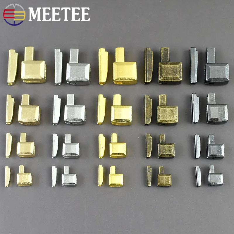 10-100Sets 3# 5# 8# 10# Metal Zipper Stopper Open-End Zip Bottom Retainer Bag Replacement Zips Tail Lock Clothes Zippers Repair