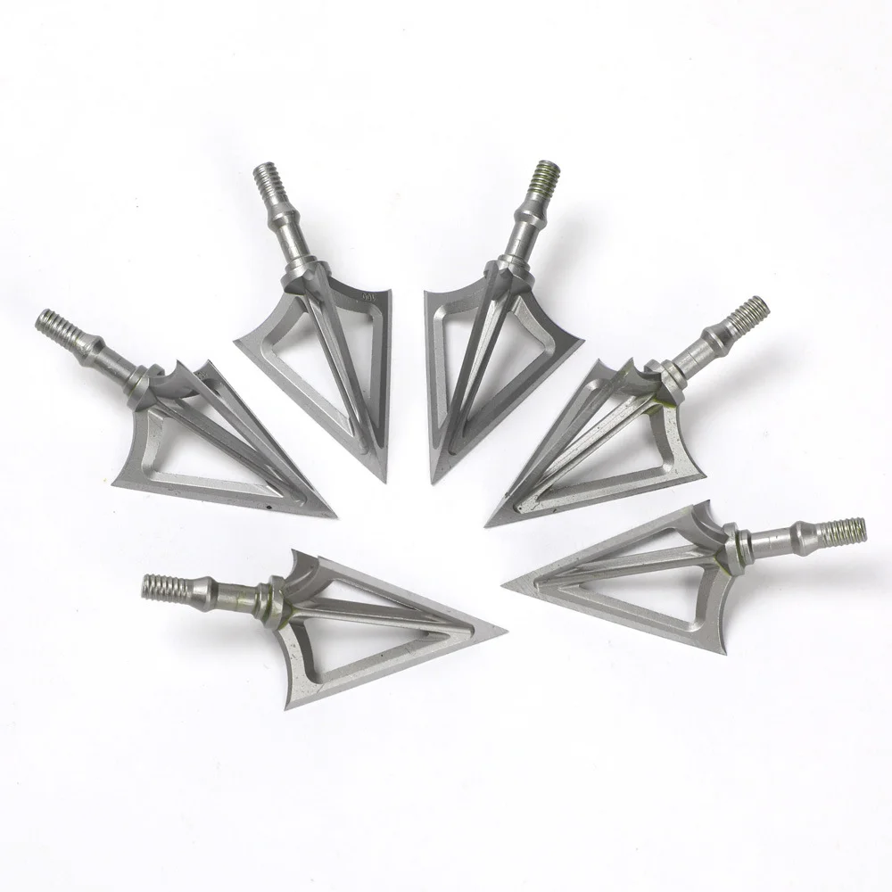 6/12 قطعة الرماية G5 السهم رئيس 100/125 الحبوب الثابتة برودهيد حاد 3 شفرة سبائك الفولاذ المقاوم للصدأ رأس السهم المسمار نصائح #3