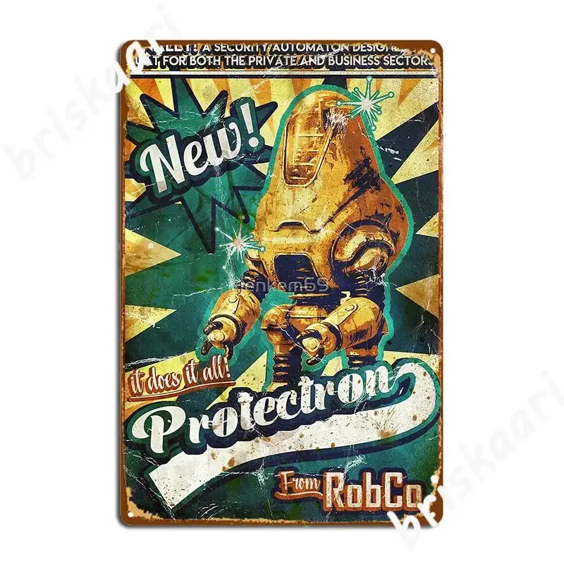 Protectron Ad Metal Plaque Poster Club Party Decoration Party Plates Tin Sign Posters