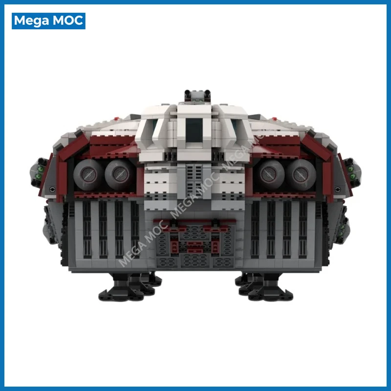 Heavy Weaponized Cargo Freighter Building Blocks Large Interstellar Transport Vessel Leisure Collectible Ornament