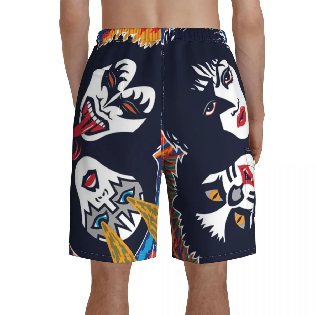 Kiss Band Board Shorts Kiss Music, cómodos pantalones cortos de playa, bañadores personalizados de talla grande para hombre, regalo de cumpleaños