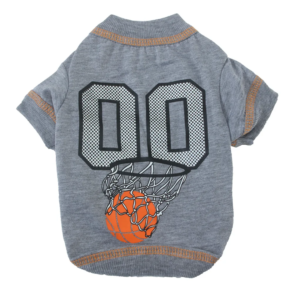 Soft Blank Dog Shirt Clothes Custom Dog Baseball Jersey with Number for Small Pet Dogs Spring Summer Dog Shirts New Designer
