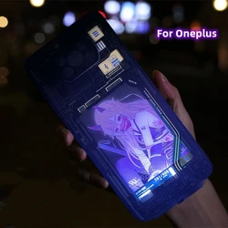 Anime Girl Luminous LED Phone Cases For Oneplus 12 11 10 Pro 9 9RT 8 7 7T Pro Nord N10 5G ACE Call Light Flash Up Control Covers