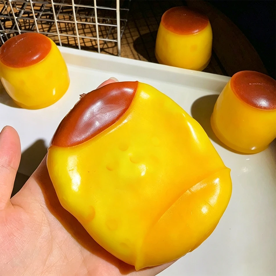 1-3 Stück Handgemachtes Knuspriges Pudding-förmiges Knister-Squeeze-Spielzeug mit Knusprigem Füllstoff, Squishy-Ball zur Angstlinderung und Stressabbau für Erwachsene – Detail 4