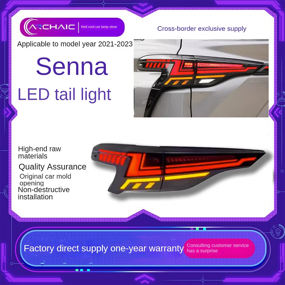 

For Suitable for Toyota Sienna through taillight assembly, suitable for 20-23 year Toyota Sienna