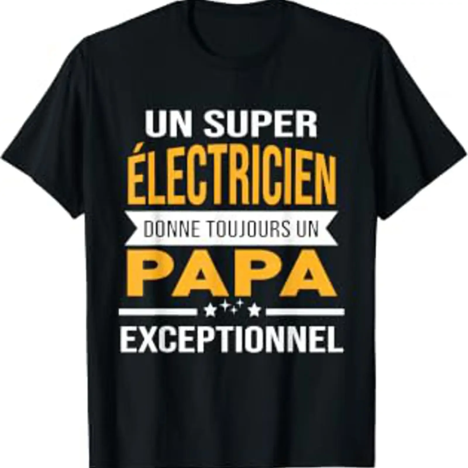 Super père électricien, humour exceptionnel, T-shirt de fête noir S, vintage, streetwear délavé, mode, confortable et doux