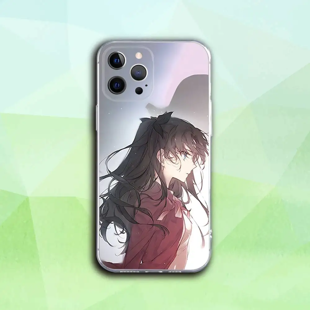 F-Fate Anime Stay Night Telefoonhoesje voor iPhone 17,16,15,14,13,12,11 Pro,Max,Plus,X,XS,XR,SE4,E Mini Transparante Soft Cover