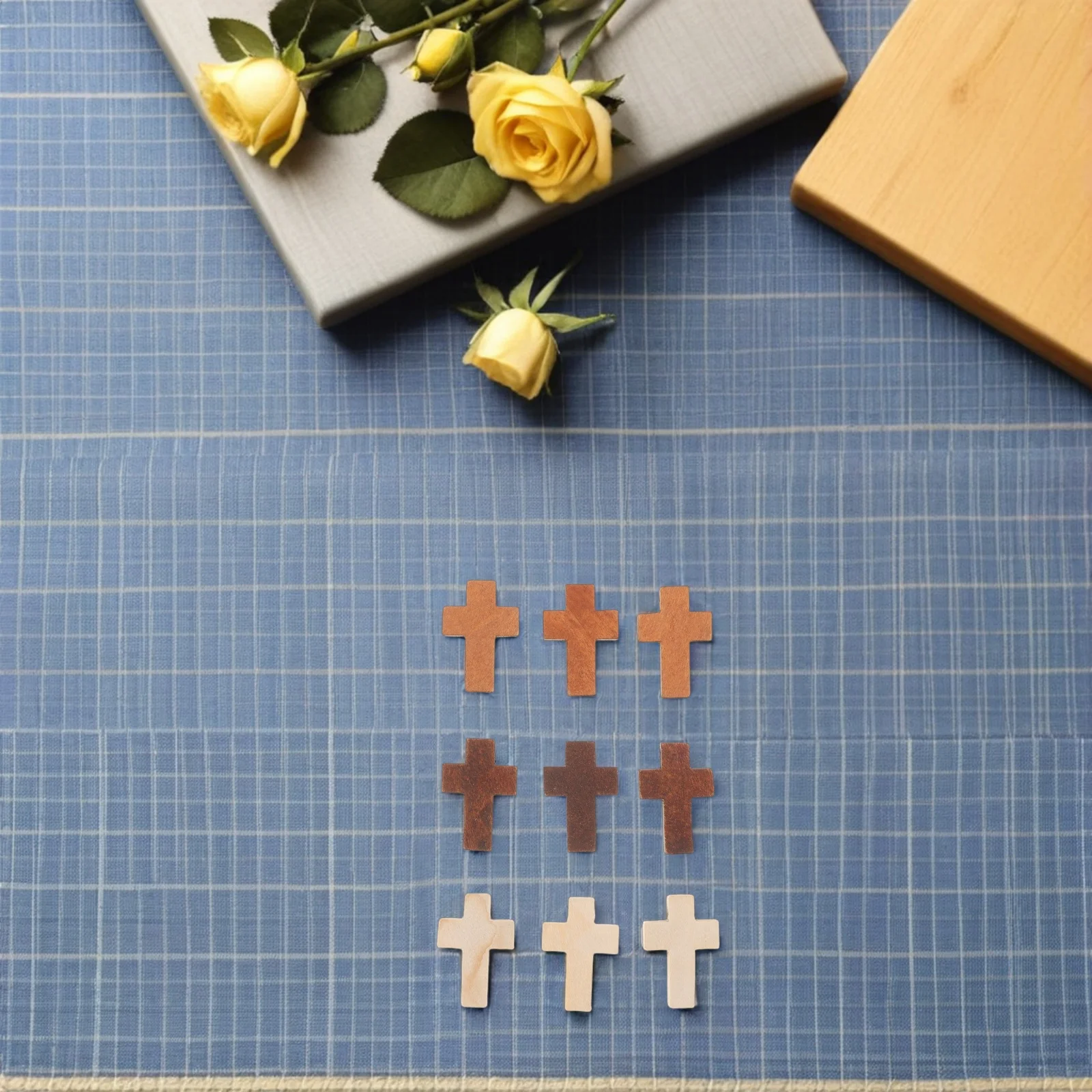 

300pcs Vintage Cross Pendants Small Wooden Crosses For Craft Diy Jewelry Making Religious Decor Christian Gift