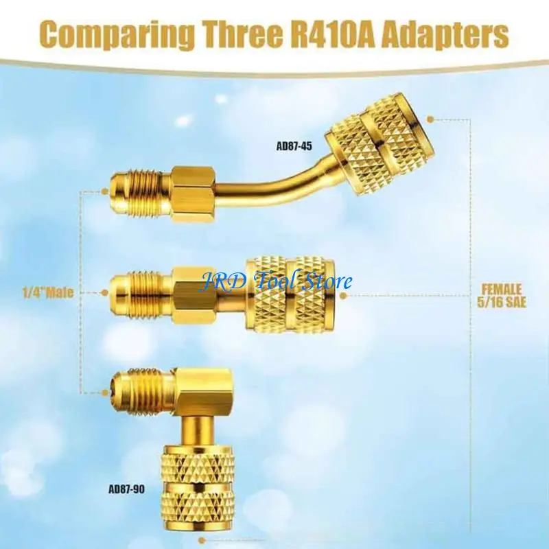 

A2UD R410A Адаптер зарядного порта 5/16 дюймов SAE «мама» на 1/4 дюйма «папа» для HVAC R410A R22 Адаптер вакуумного шланга