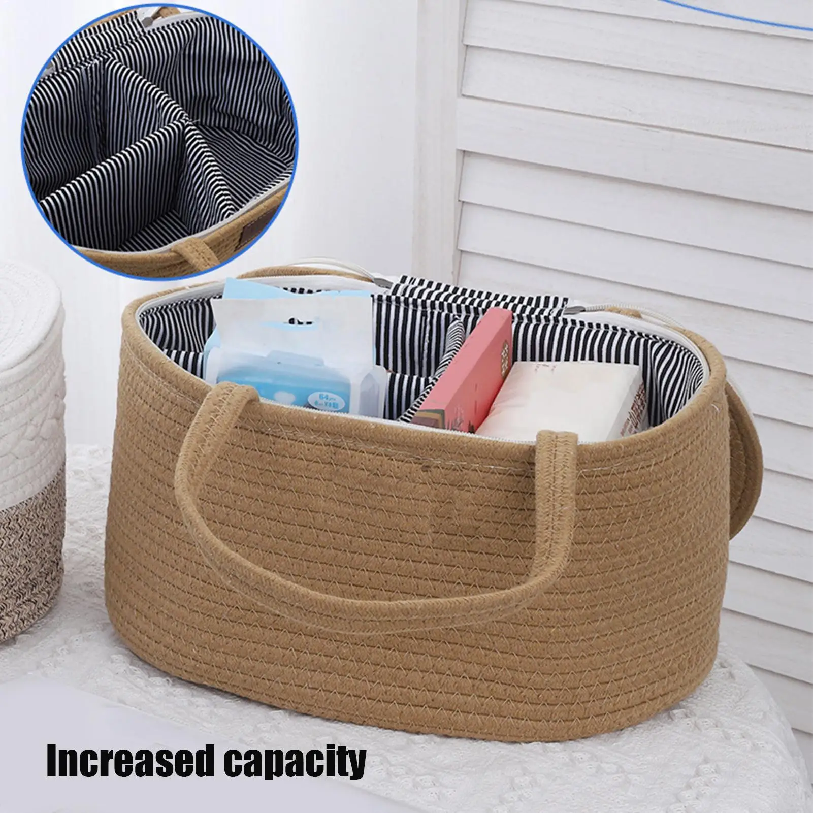 سلة حفاضات سعة كبيرة حقيبة محمولة تغيير الجدول التخزين المنظم للسفر في الهواء الطلق سيارة الحمام السرير نزهة الوالدين #2