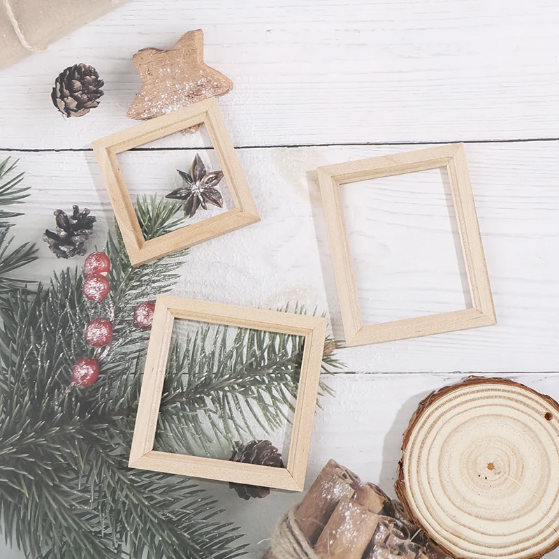 1/12 دمية مصغرة إطار صور خشبي محاكاة الأثاث نموذج الملحقات #5