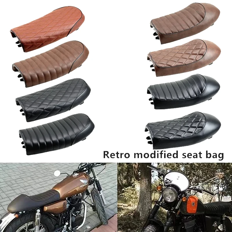 

Motorcycle Cafe Racer Vintage Replacement Hump Saddle Seat Bag Suitable Hump Cushion For Yamaha Kawasaki Honda Cg125 CB 200-750