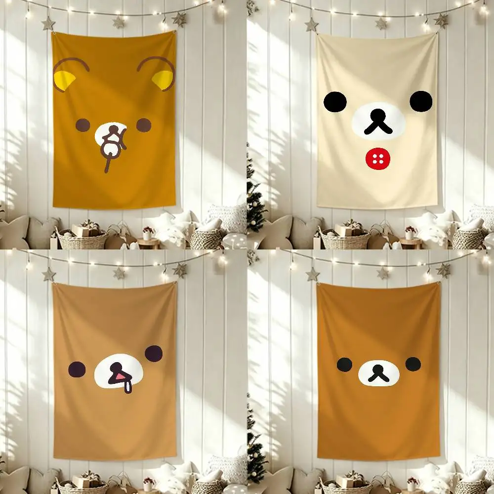 

Cartoon R-Rilakkuma Funny Flags for Bedrooms Home Decor Items Outdoor Decors Garage Decoration Flaga