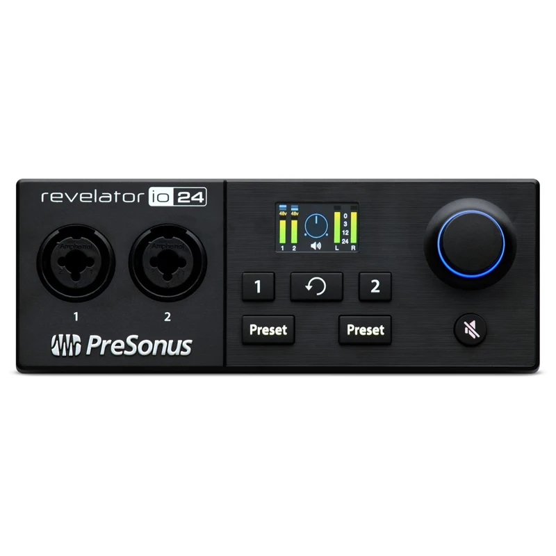 Presonus Recording,Arranging and Mixing Sound Card Live Recording Controller Revelator io24 for stream,podcast and recording