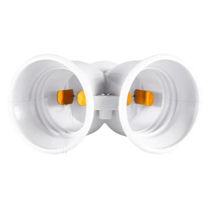 E27 to 2 E27 Lamp Holder Splitter Adapter Fireproof Converter Socket Conversion Light Bulb Base type Y Shape Splitter Adaptor