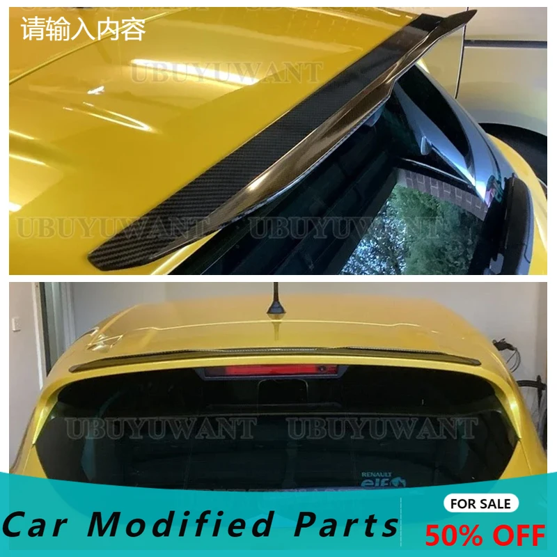 Para Renault Clio MK4 Clio 4 RS 2012 - 2019 alerón de techo trasero ABS decoración Universal de ala trasera de coche