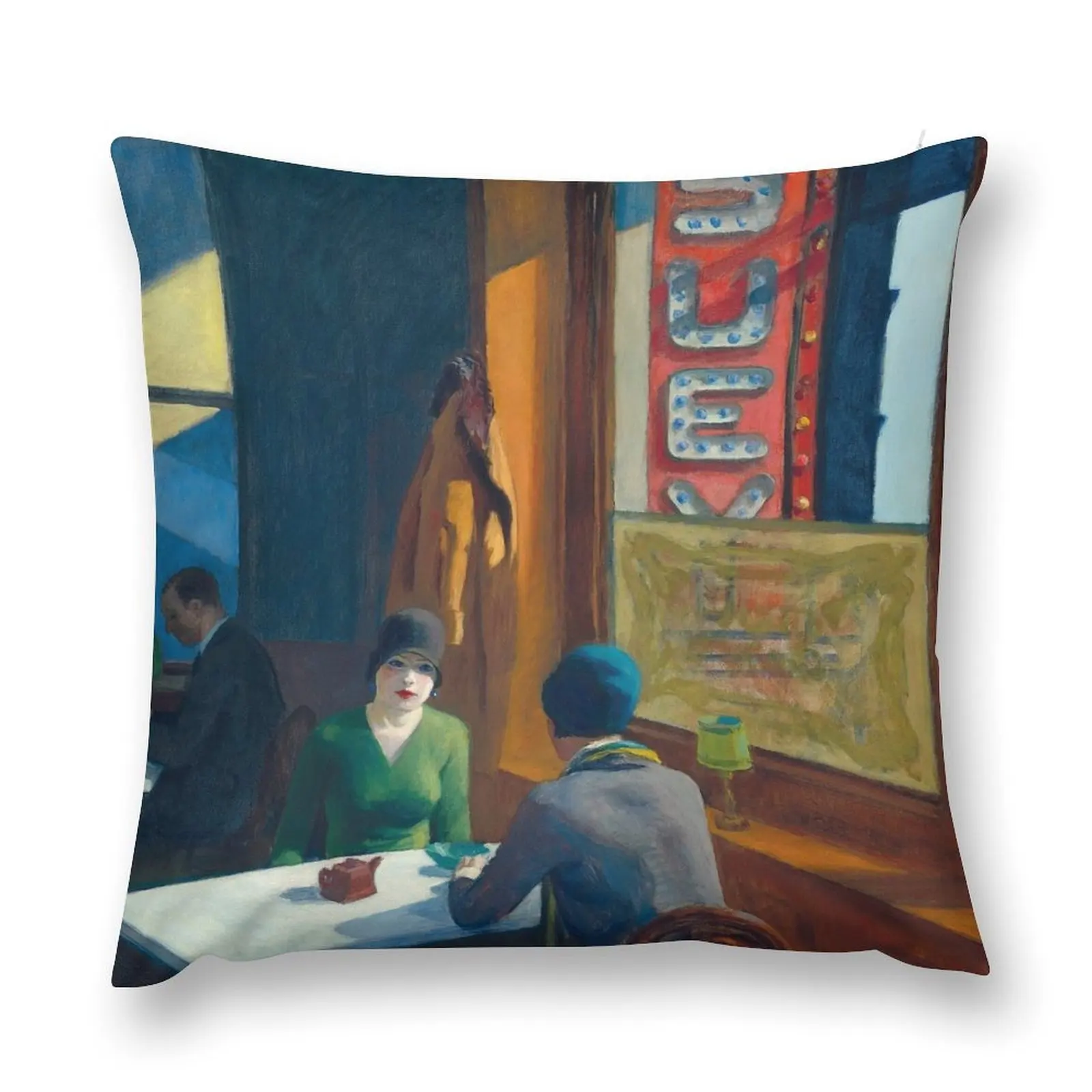 Edward Hopper - Chop Suey Throw Pillow Embroidered Cushion Cover Bed pillowcases Cushions For Decorative Sofa pillow