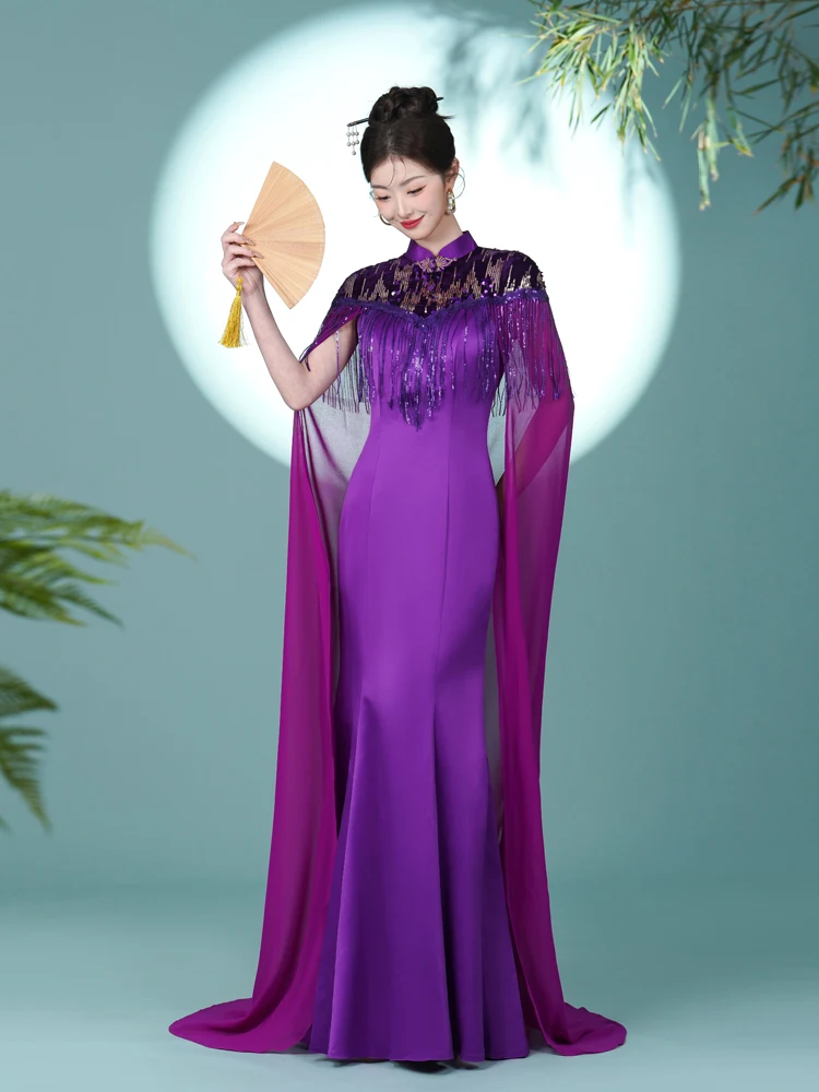 

Элегантное длинное вечернее платье Dr Faionable, сценический костюм для ведущей, женское, высокого качества, элегантное, стильное.