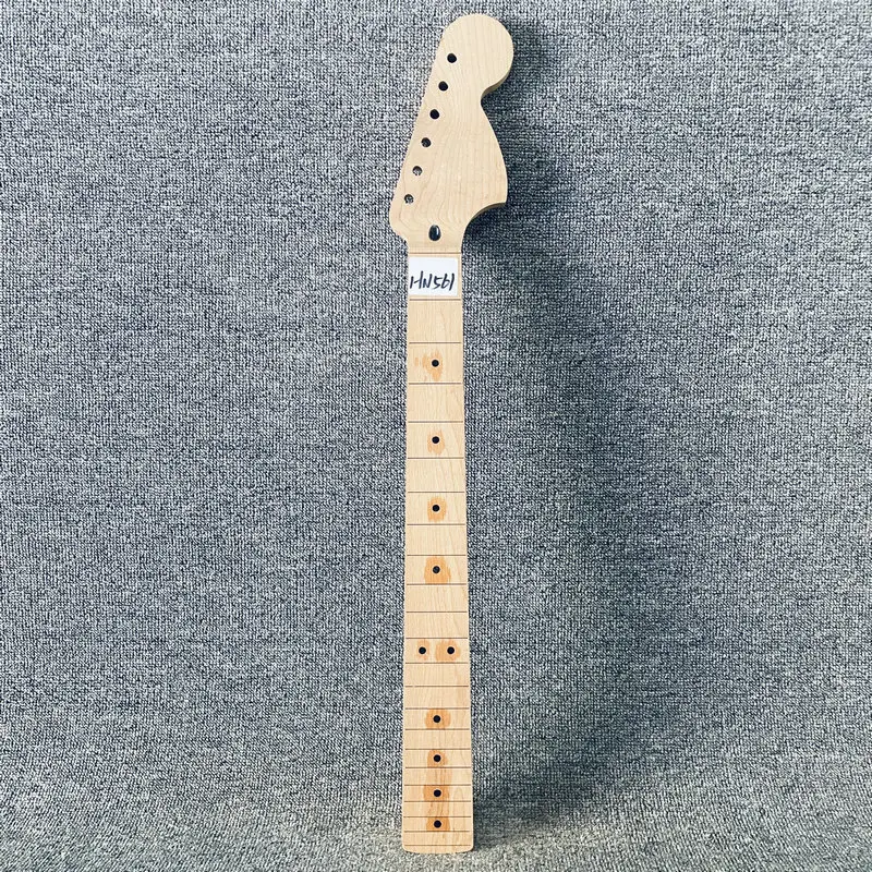 HN561 Big Headstock Semi Finishing 6 String Electric Guitar Neck No Paints No Frets Righty DIY Replace Guitar Parts Custom Order