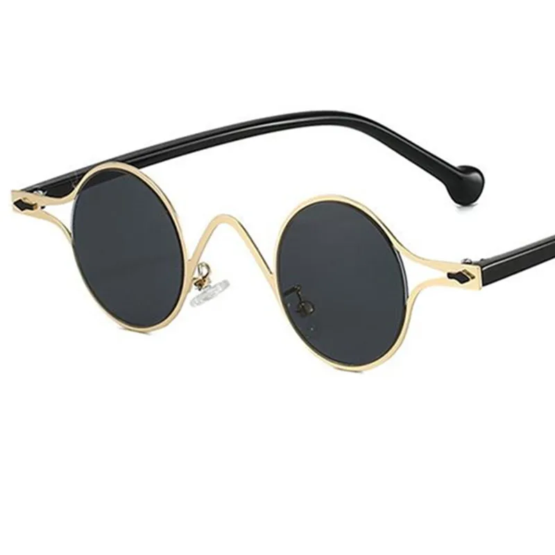 

HIp Hop Sun Glasses Anti-UV Spectacle Small Frame Google Personality Round Frames Ornamental Women Simplity Sunglasses