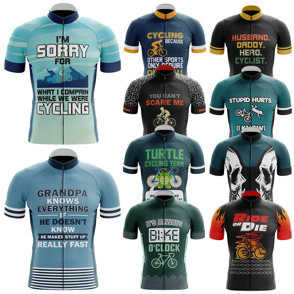Require One Ball Cycling Jersey for Men Breathable Short Sleeve Bib Shorts Durable 20D Gel Pad, Mountain Bicycle MTB Clothing