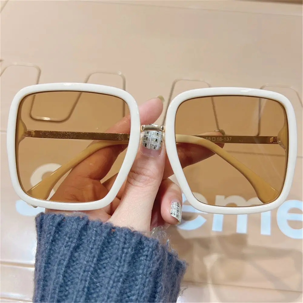 Square Sunglasses Women Black Oversized Sun Glasses Female Retro Vintage Big Frame Gradient Mirror Lunette De Soleil Femme