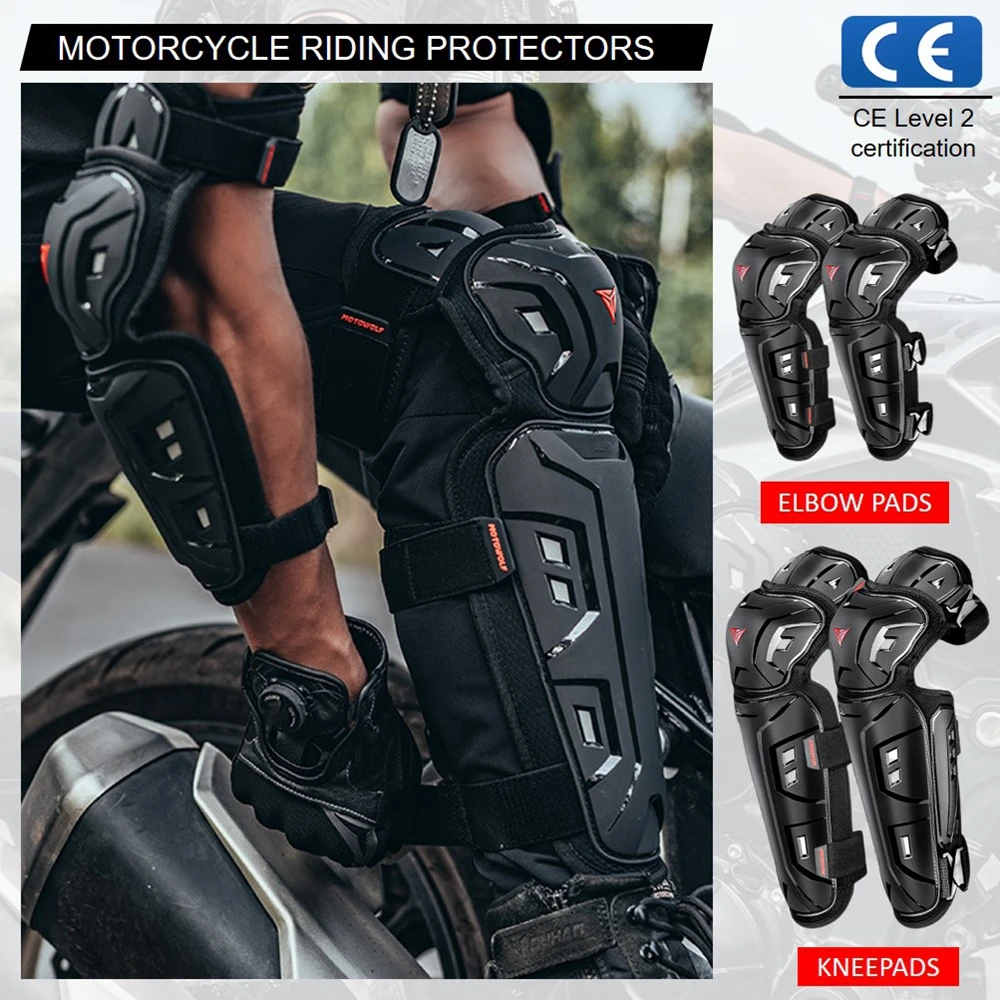 

Elbow Protector Motorcycle Knee Pads Set Motocross Knee Guard Protective Gear Motocross Elbow Pads+Knee Pads