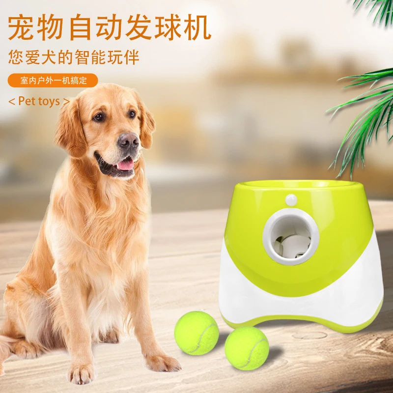 Pet tennis ball launcher, dog toy, ball throwing machine, automatic ball dispenser, dog walking gadget, automatic ball throwing