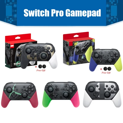 Imagen 1 del producto Mando inalámbrico Bluetooth para Nintendo Switch Pro, Joystick para consola de juegos Switch con mango de 6 ejes