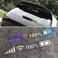 1/3sheets Car Windshield Stickers Signal WiFi Power Reflective Stickers on Car Front Windshield Auto Decor Accessories