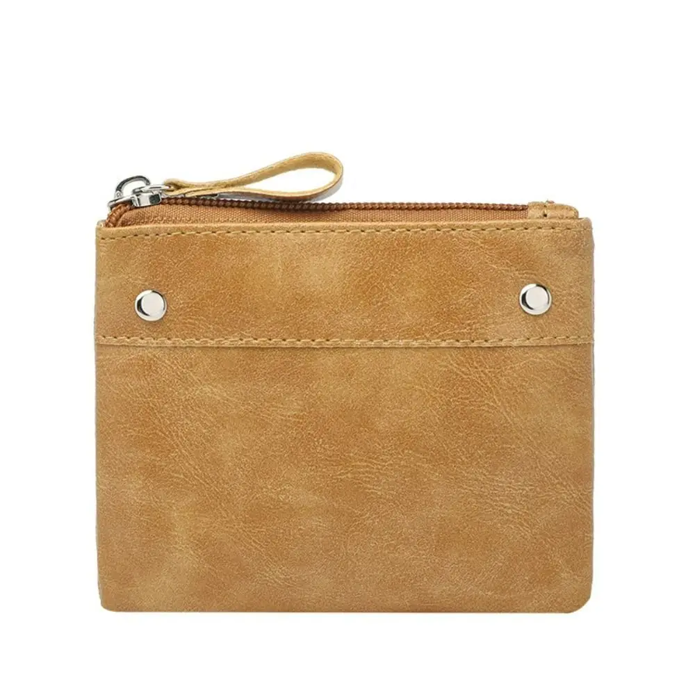 Cartera delgada de cuero suave para mujer, Bolso pequeño para artículos, monedero de cuero con cremallera, monedero informal, bolsa de almacenamiento para llaves