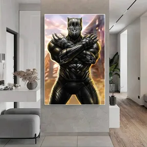Disney Superhelden -Leinwand keuchend, Wakanda Forever Film Poster, Black Pantera Avengers, Wandkunst, Kinderzimmer, Home Decoration Gift 10 Hauptverkaufsrahmen Black Pantera - №6