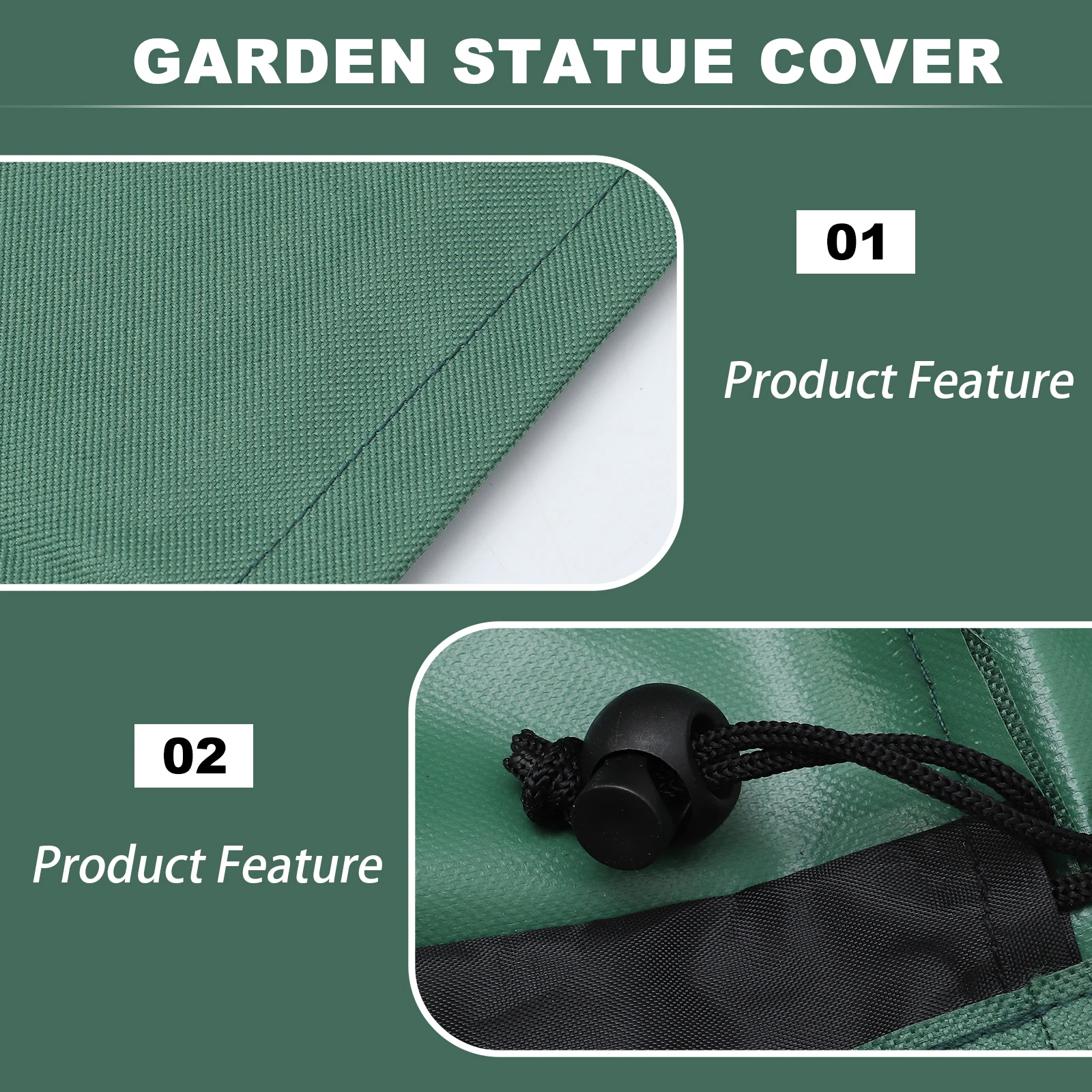 

Garden Fountain Cover Weather Resistant Waterproof Outdoor Protective Statue Covers Easy Store Patio Heater Cover