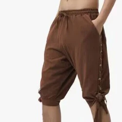 Costume de cosplay médiéval pour homme, pantalon 7.5 ate, Renaissance viking, cavalier paysan, castawenci, Fjj Bloomers, 3/4