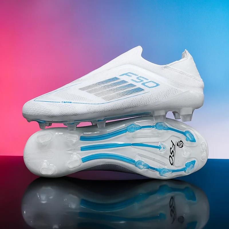 Men Soccer Shoes Training Football Boots Long Spikes Match Futsal FG Ultralight Indoor Sneakers Breathable Cleats Drop Shipping