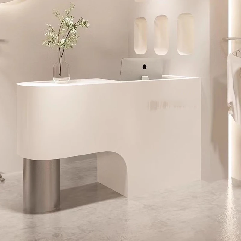 

Белый ящик для приемной, косметическая клиника, кассовый магазин, простые стойки регистрации, небольшое информационное бюро, роскошная мебель Meuble