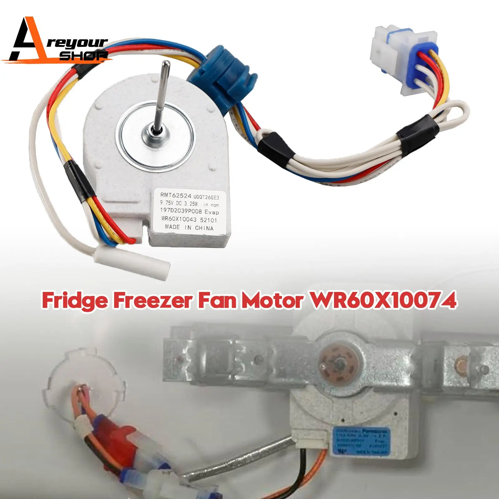 Motor de ventilador evaporador de geladeira WR60X10074 para freezer GE Hotpoint