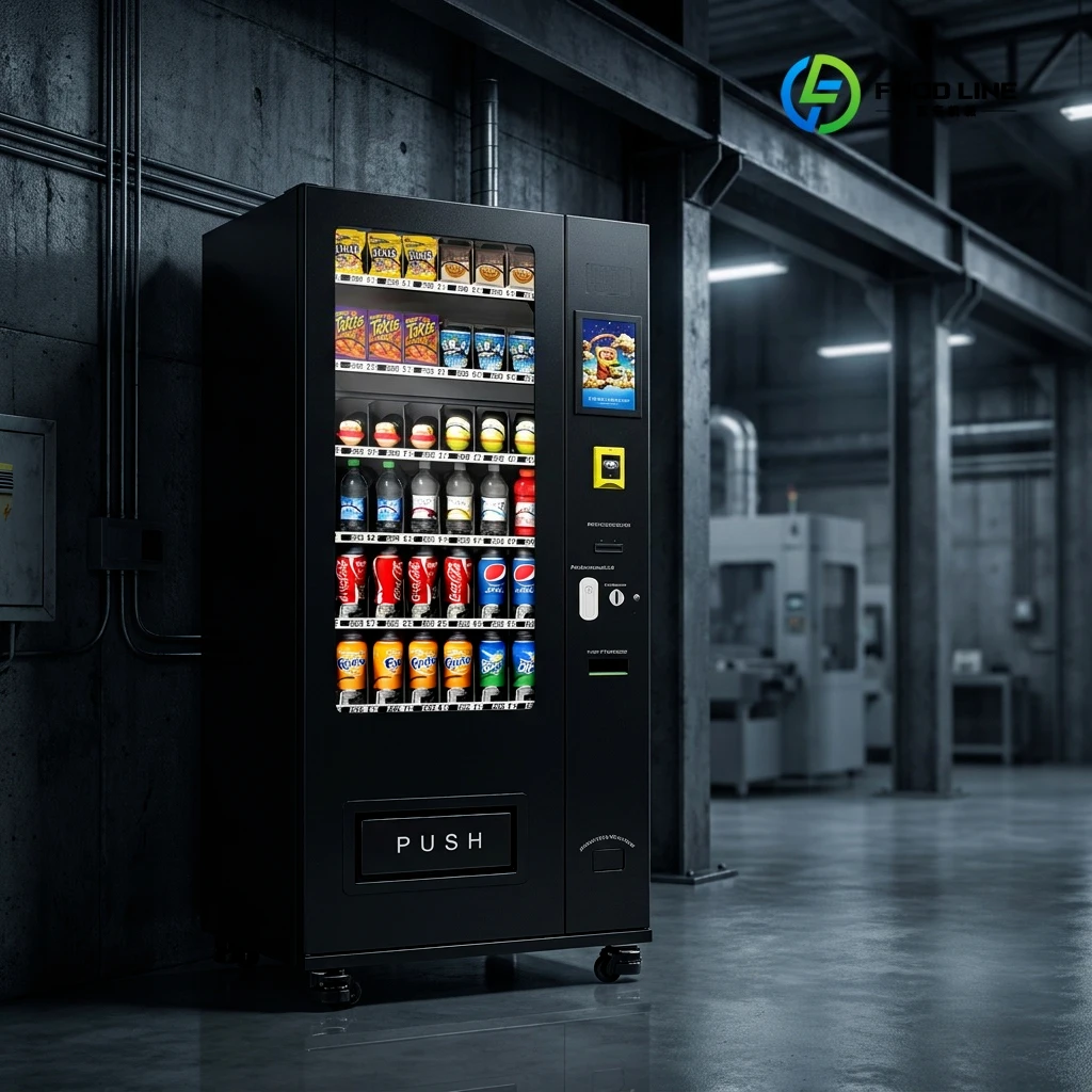 Heavy-Duty Anti-Vandalism Snackautomat Small Refrigerated Vending Machine Triple-Pane Impact Glass CE Certified SDK ADA Custom