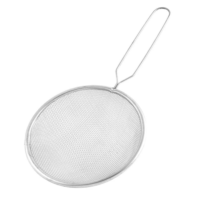 

A74E-Fine Mesh Strainer Oil Colander Sieve Scoop 12Cm Dia