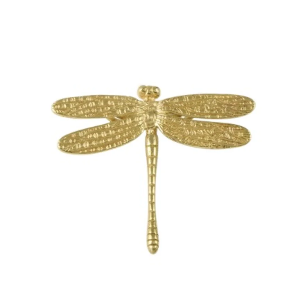 Retro Butterfly/Dragonfly Brass Handle Vintage Single Hole Cabinet Door Knobs Gold Push-pull Wardrobe Drawer Pulls Dresser