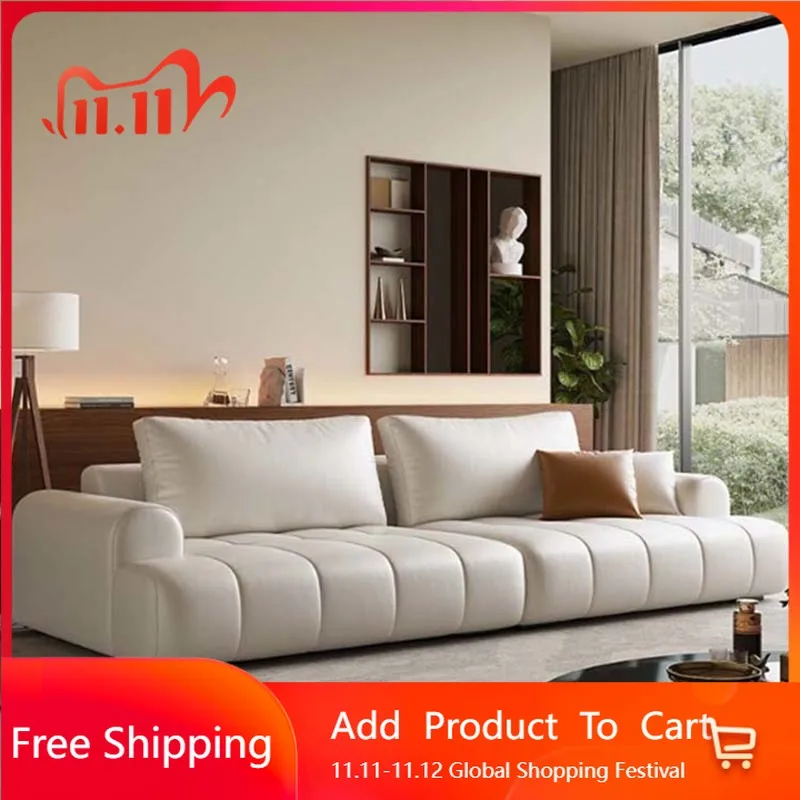 

Postmodern Square Couches Fancy Genuine Leather Solid Wood Italian Sofas Lounge Balcony Designer Service Muebles Salon Furniture