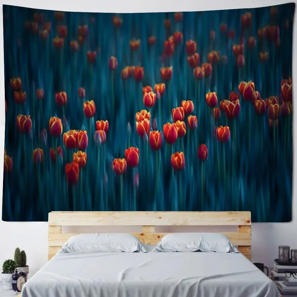 Beautiful Tulip Decorative Tapestry Home Wall Decoration Office Living Room Tapestry