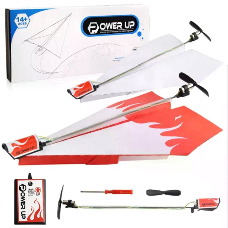 Airplane Rc Folding Paper Model DIY Motor Power Rc Plane Kids Toy Airplane Model