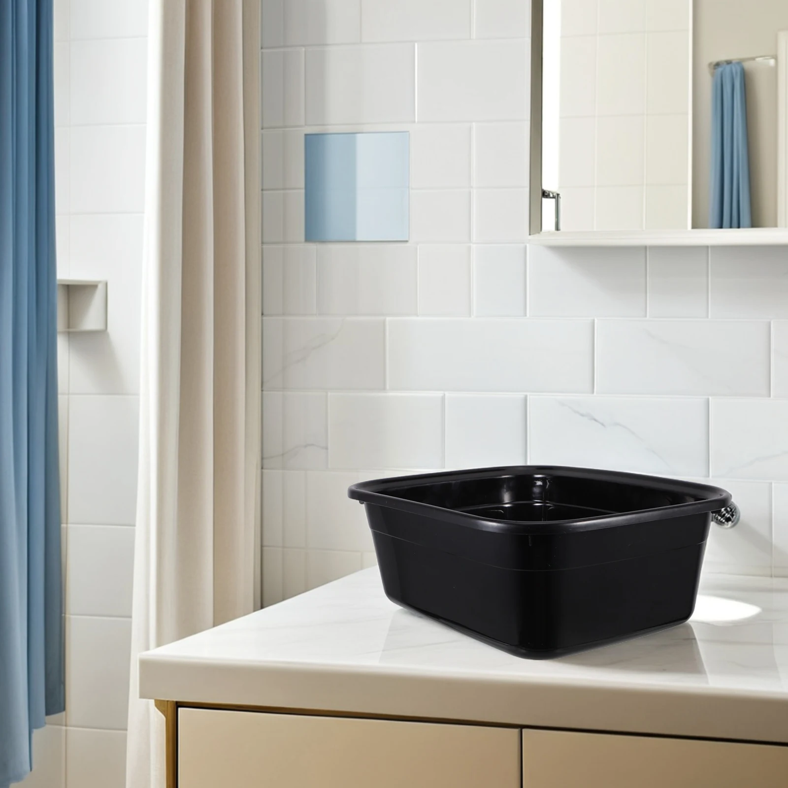 

4Pcs Plastic Wash Basin Set Large Capacity Lightweight Portable for Dorm Travel Home Use Face Laundry Foot Hair Washing