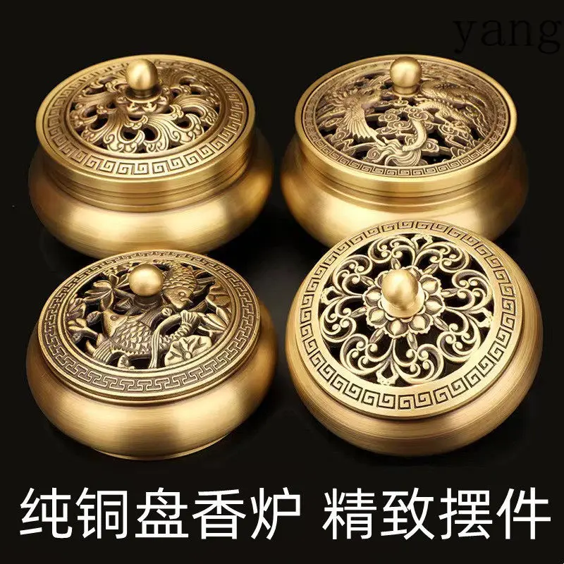 CX copper incense burner pure copper plate, household indoor agarwood incense burner