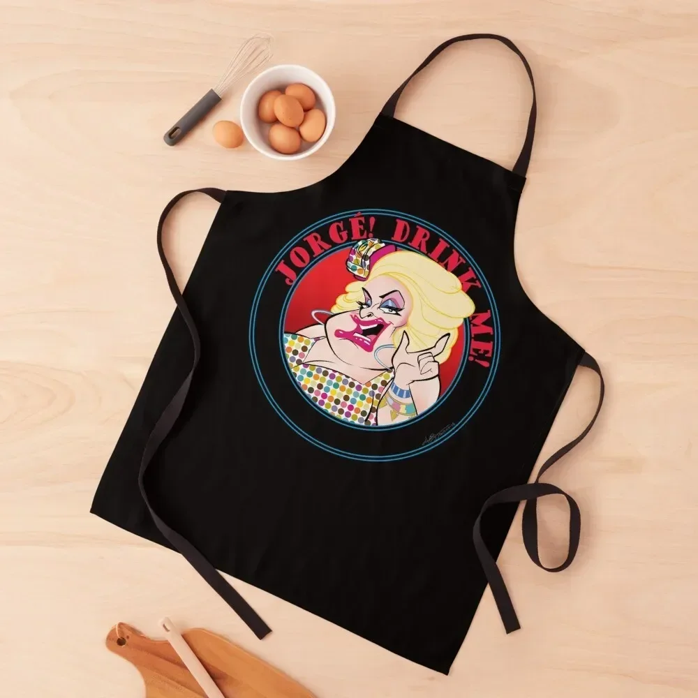 

Jorge! Drink me! by Lar deSouza Apron kitchen clothes for men Kitchen Things Things For Kitchen Apron