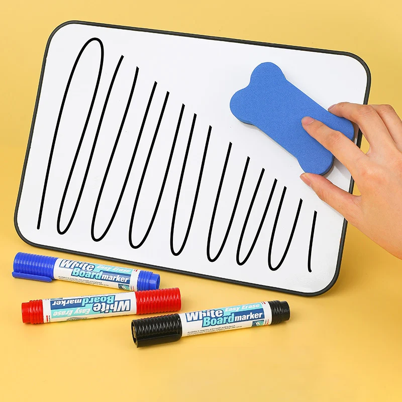 علامات السبورة البيضاء 4/8 ألوان مع ممحاة السبورة المغناطيسية علامات رسم ملونة قابلة لإعادة الملء وقابلة للغسل للاستخدام المكتبي المدرسي #3