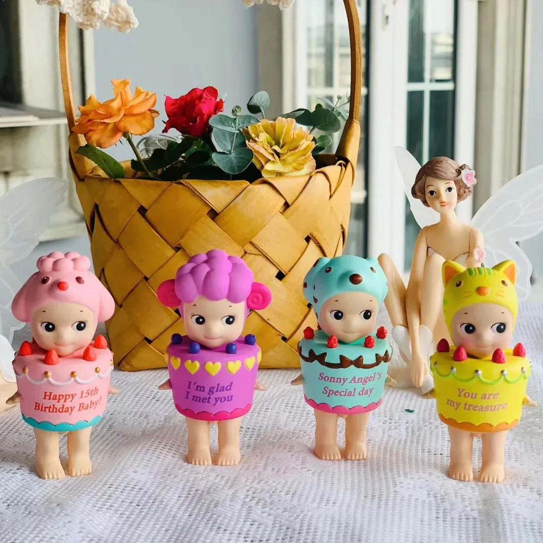 

Sonny Angel Blind Box Toys 15th Anniversary Cake Series Anime Action Figures Doll Ornament Collection Children's Christmas Gifts